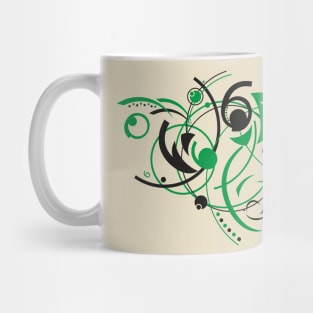 Abstract digital art number 6 - black and green Mug